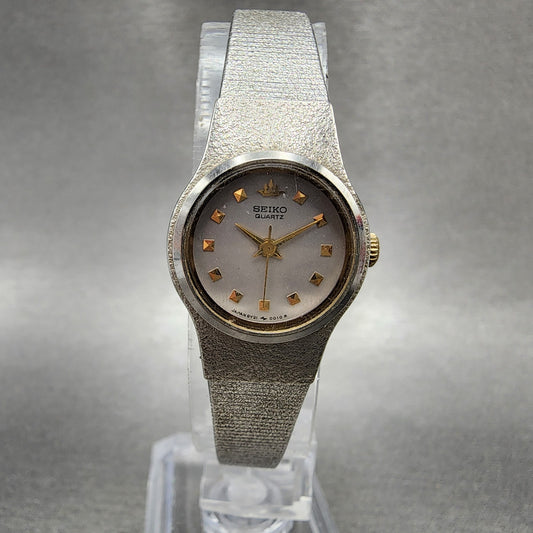 Seiko Watch Women 20mm Silver Dial Silver Tone Round 8Y210010  New Battery0