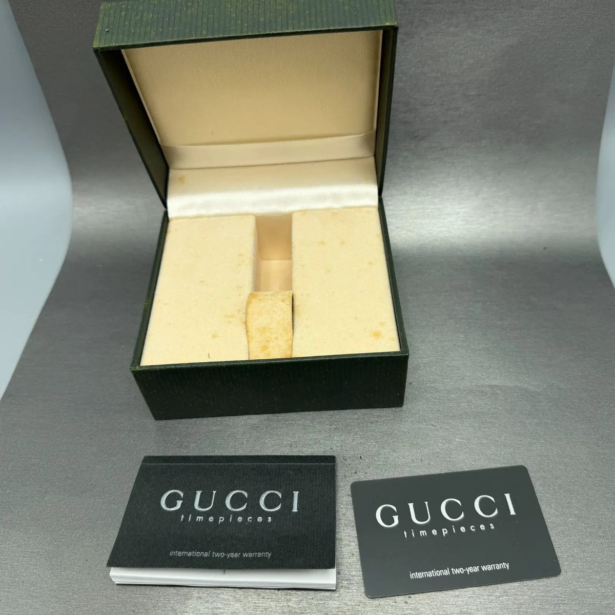 Gucci 1500L Tank Watch Women 12mm Black Dial Steel Rectangle Bangle New batt Box11