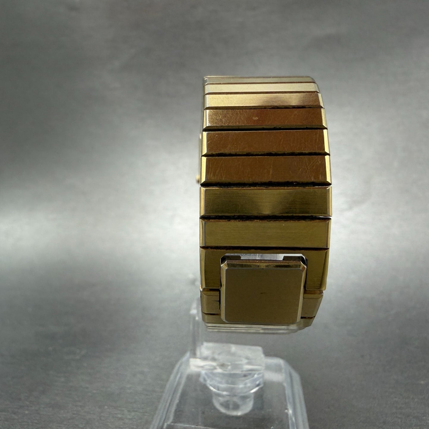 Seiko Lassale Tank Watch Men 24mm Champagne Dial Gold Tone 6730-5489 New Battery7