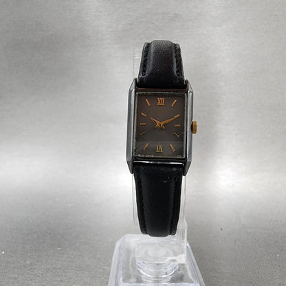 Seiko Pulsar Tank Watch Women 17mm Black Dial Black Tone V8106540 New Battery5