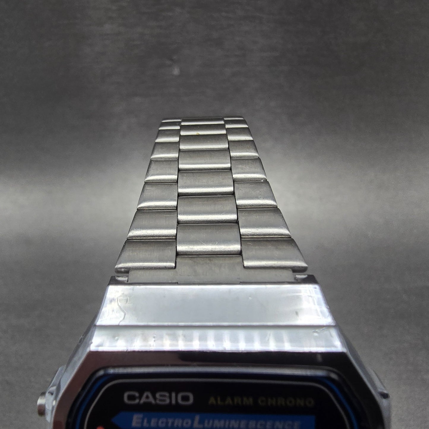 Casio A168 Illuminator Watch Men 36mm Digital Silver Tone Alarm Chrono New BattV4