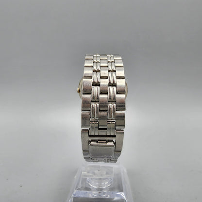 VTG Seiko Watch Women 32mm Gray Dial Silver Tone Round V701-2B50 New Battery