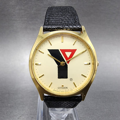 Citizen YMCA Watch Men 32mm Cream Dial Gold Tone Round 6031-S28111 PARTS