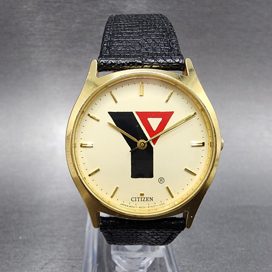 Citizen YMCA Watch Men 32mm Cream Dial Gold Tone Round 6031-S28111 PARTS