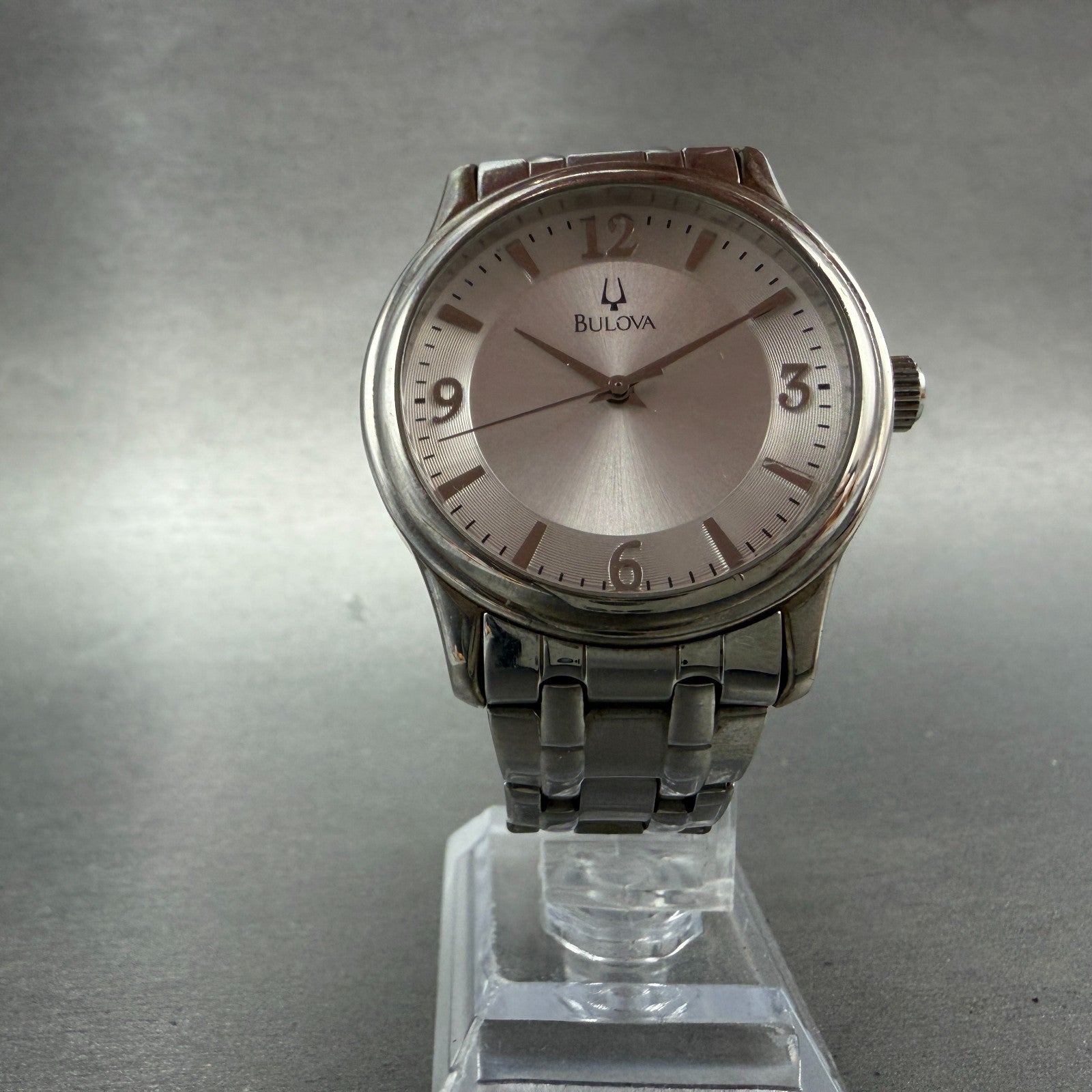 Bulova Watch Men 38mm Silver Dial Silver Tone Round 96A000 New Battery Vintage5