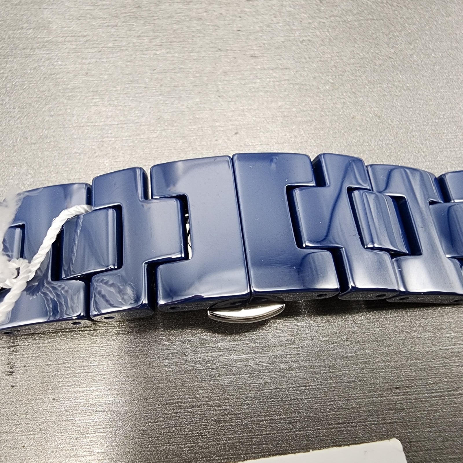 Movado Bold Blue Ceramic Watch Band 18mm Womens Watch Bracelet Butterfly Clasp3