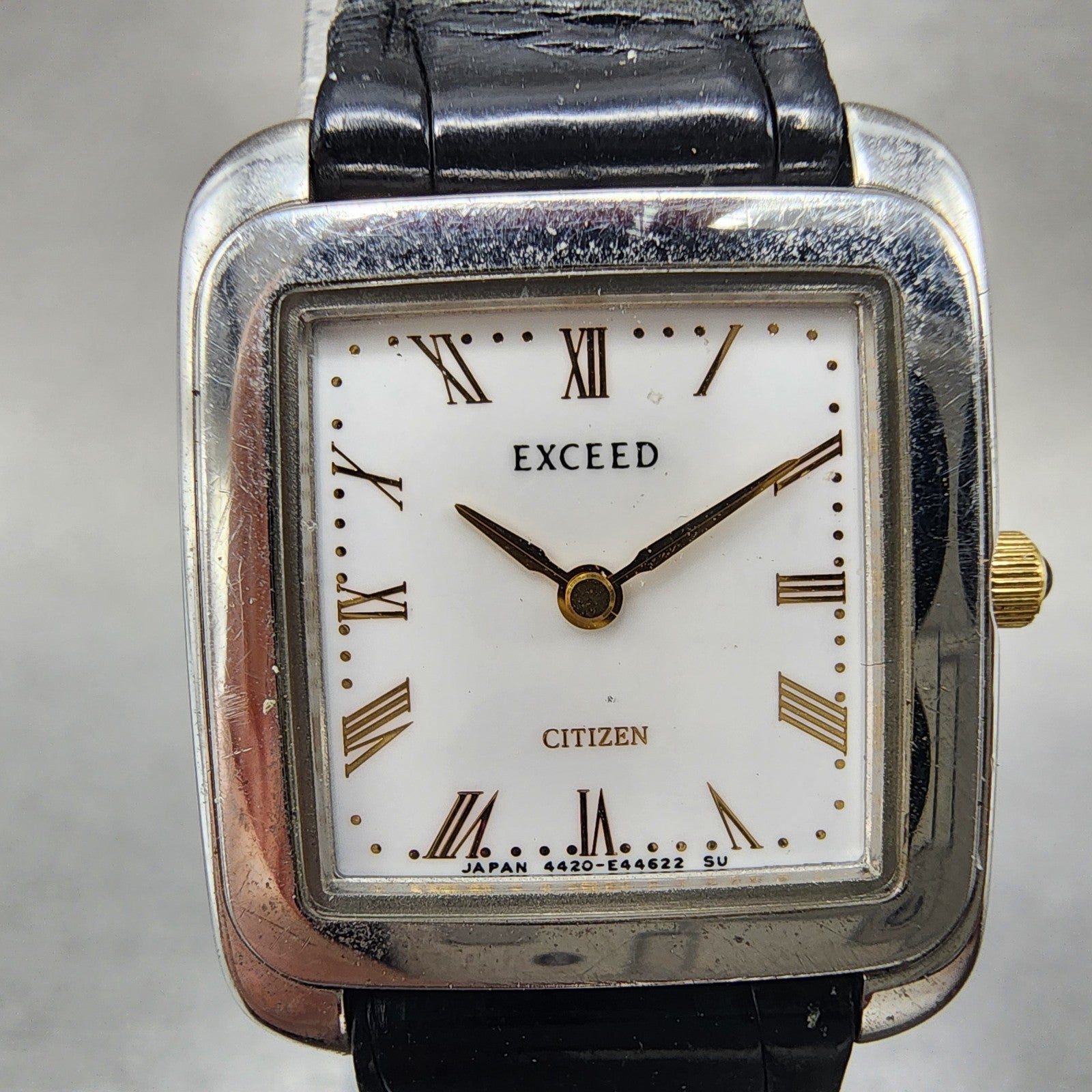 Citizen Exceed Tank Watch Women 20mm White Dial Silver Tone 4420e42622 New Batt1