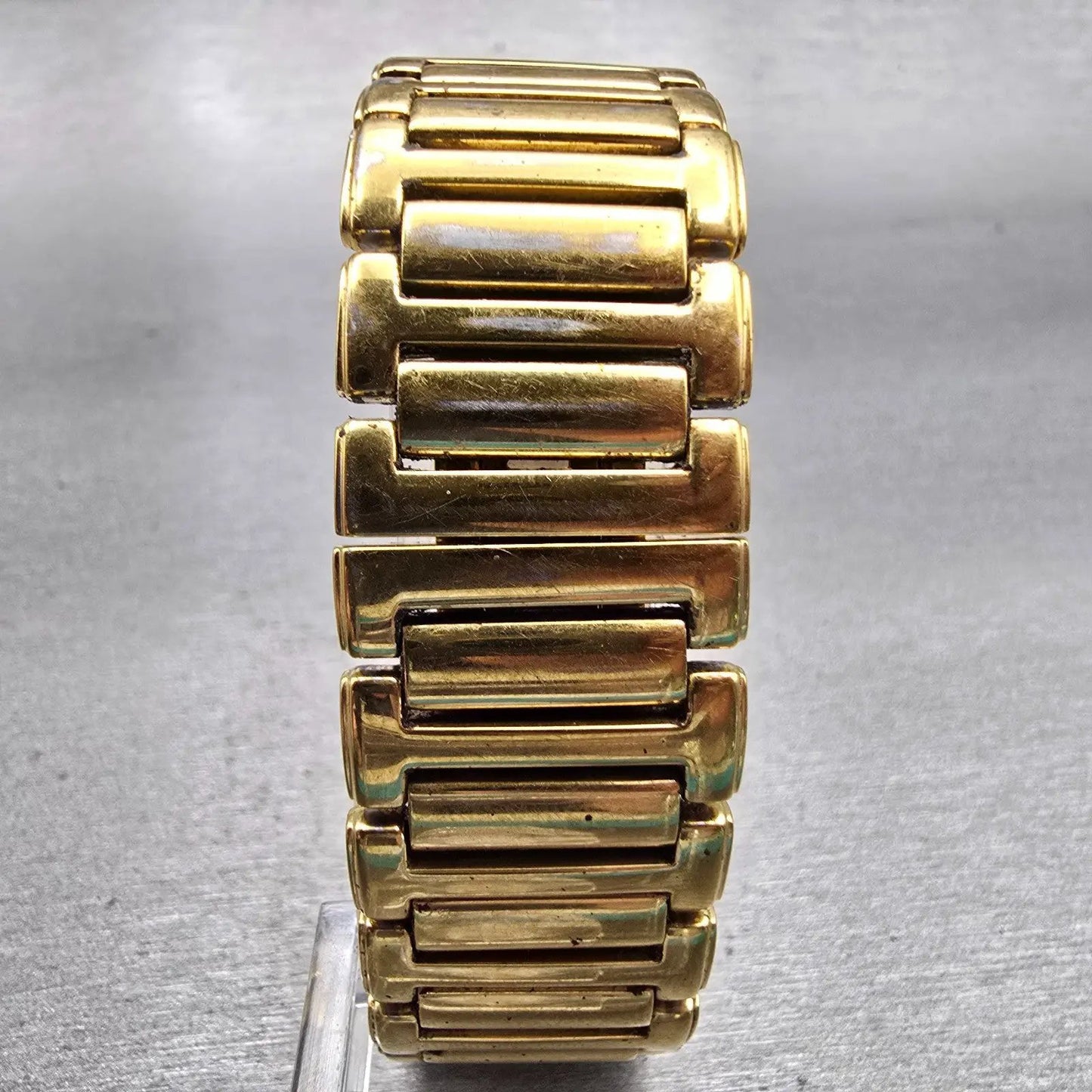 Bulova Watch Men 25mm White Dial Gold Tone Gemmed Rectangle 97F42 New Battery7