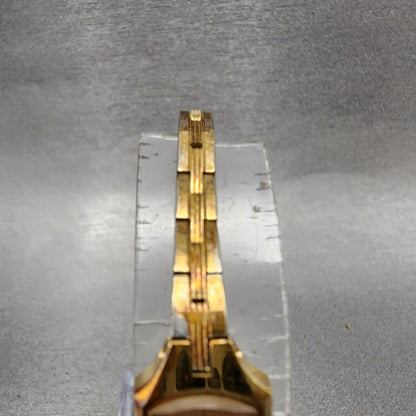 Seiko Watch Women 12mm Champagne Dial Gold Tone Rectangle 2E205179 New Battery4
