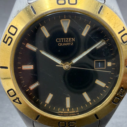 Citizen Dive Watch Men 39mm Black Dial Two Tone Date 5510-F52061 New Battery1