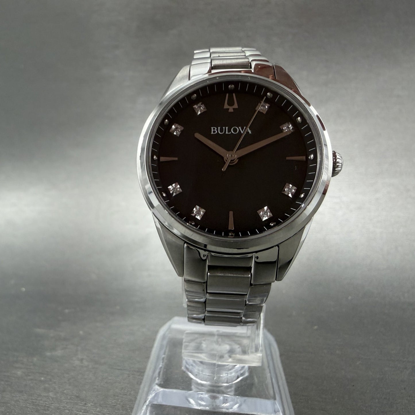 Bulova Watch Women 32mm MOP Dial Stainless Steel Round 96P198 New Battery5