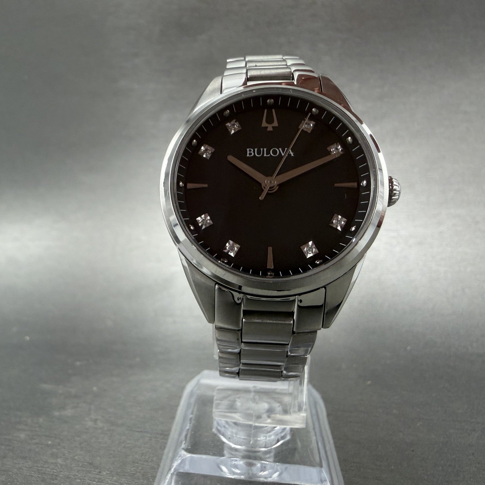Bulova Watch Women 32mm MOP Dial Stainless Steel Round 96P198 New Battery5