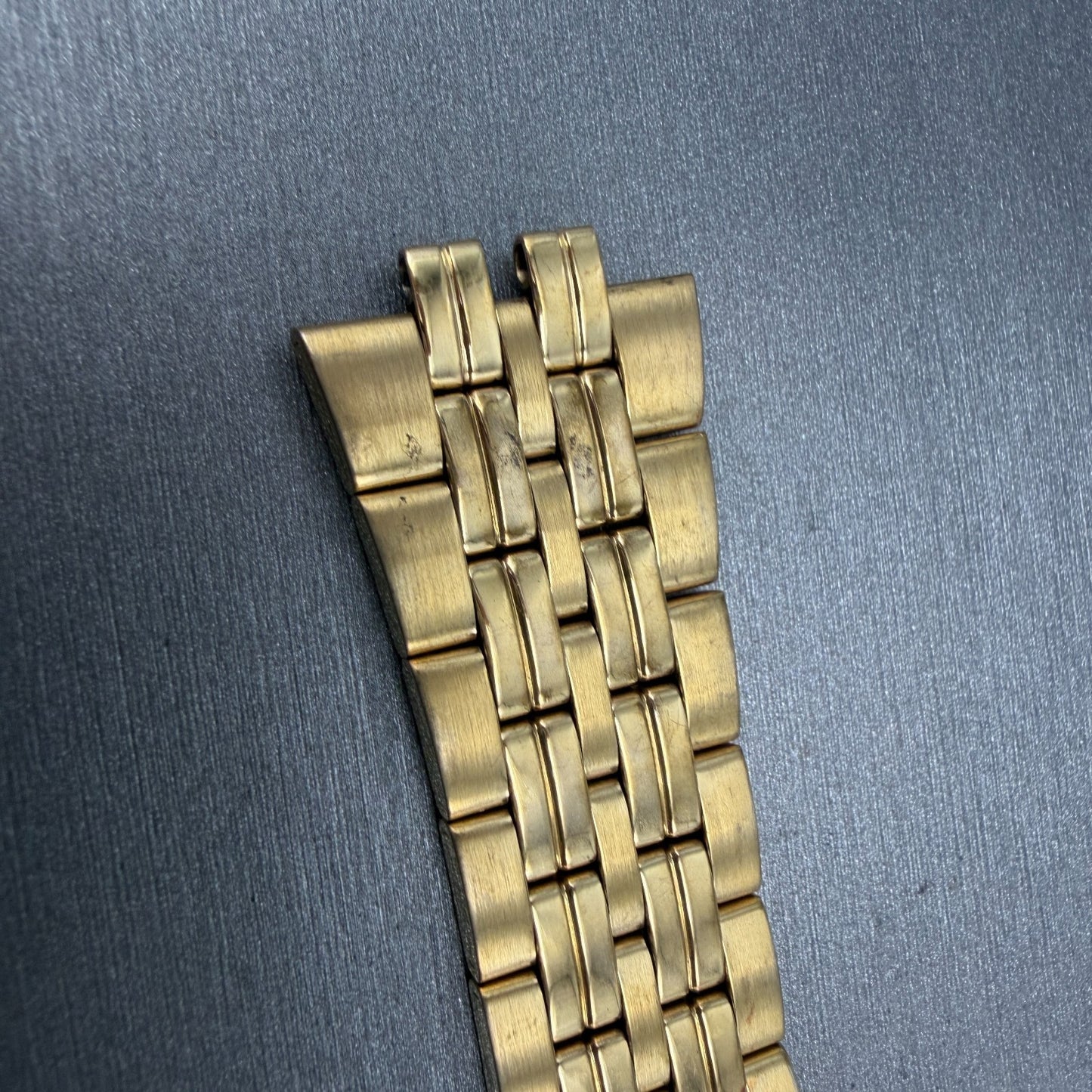 Seiko Bracelet 21mm Stainless Steel Gold Tone Tri Folding Clasp Vintage Japan G87