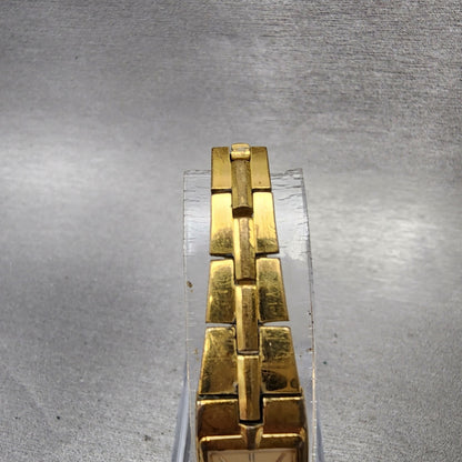 Seiko Tank Watch Women 13mm Champagne Dial Gold Tone Rectangle 2e207479 New Bat4