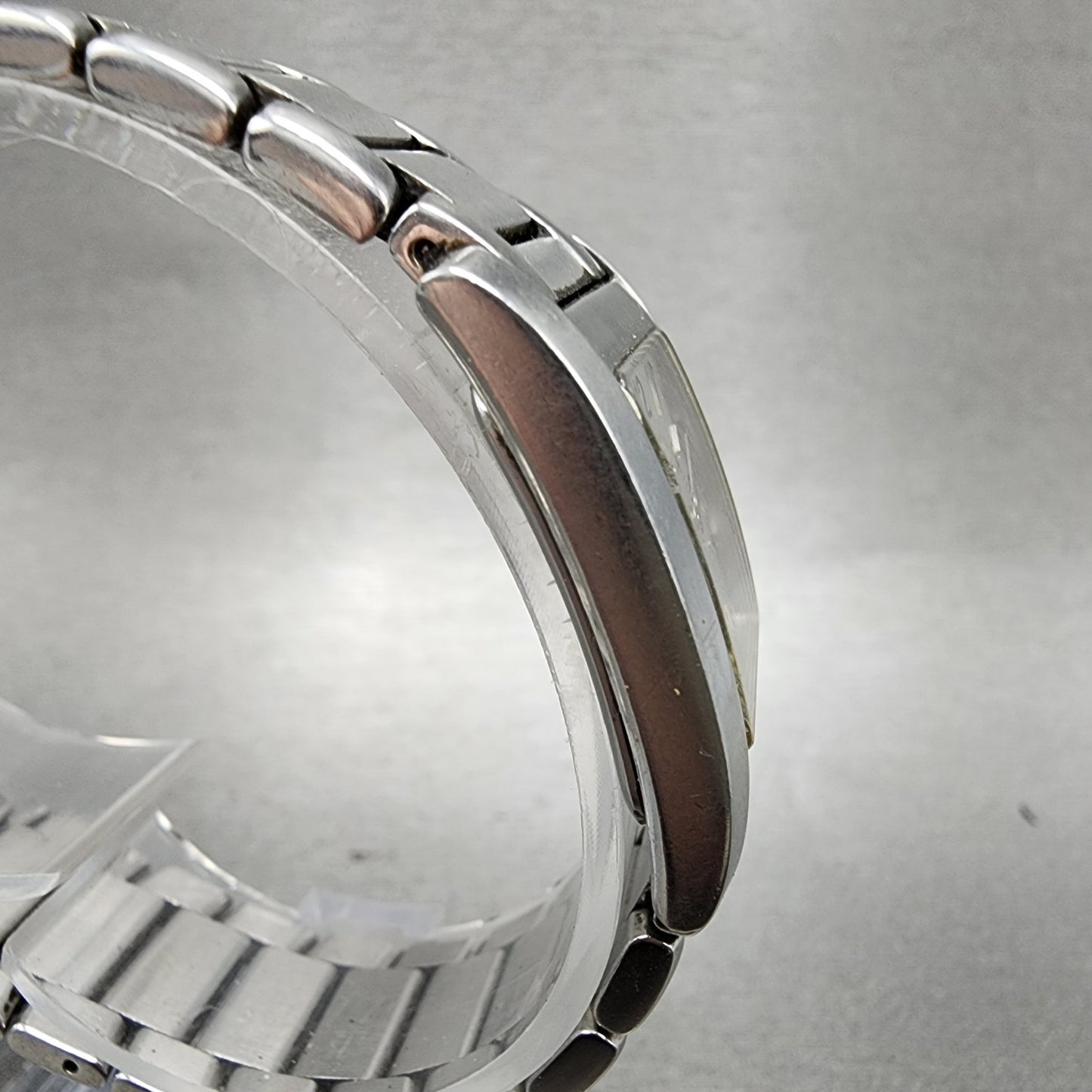 ESQ Tank Watch Women 21mm Silver Dial Silver Tone Small Seconds 100470 New Batt3