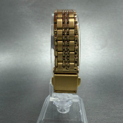 Seiko Watch Women 20mm Champagne Dial Gold Tone Octagon 4n21-5022 New Battery GR7