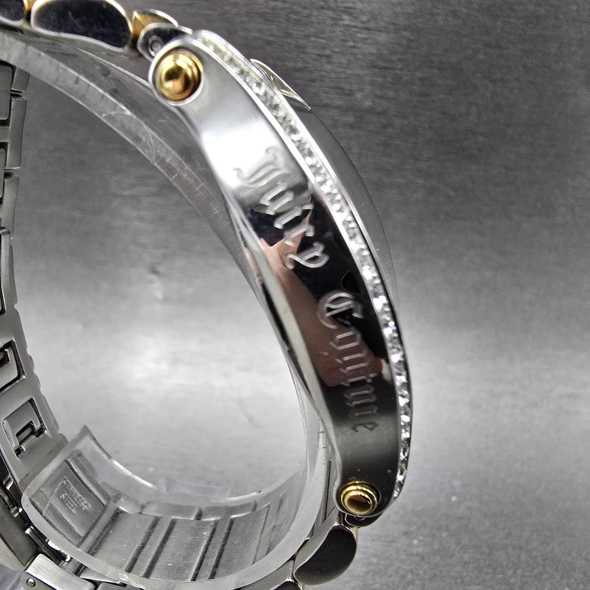 Juicy Couture Dalton Watch Women 32mm MOP Dial Two Tone Date Crystal Bezel Works4