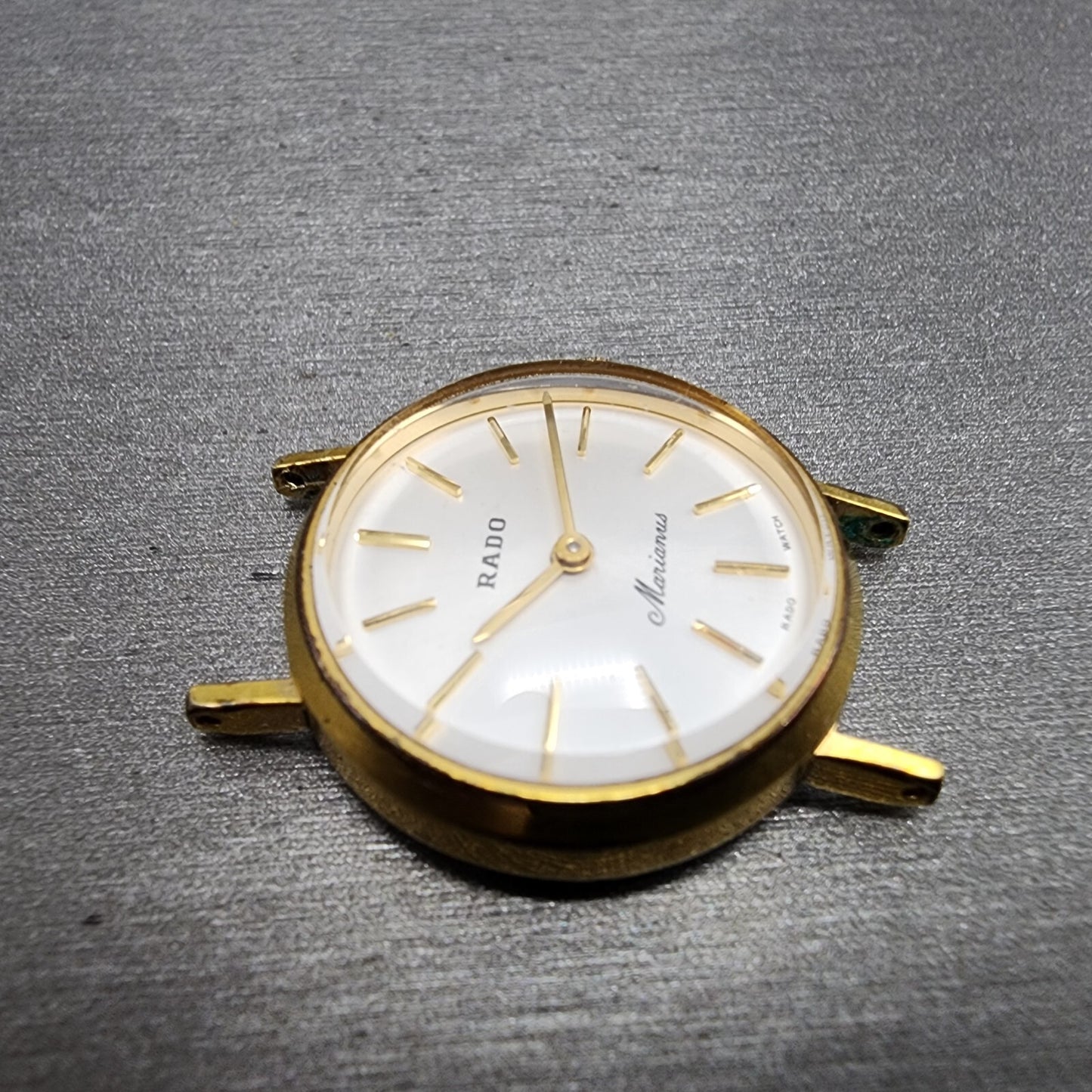 Rado Marianeis Watch Women 24mm White Dial Gold Tone Round Manual Wind Runs3