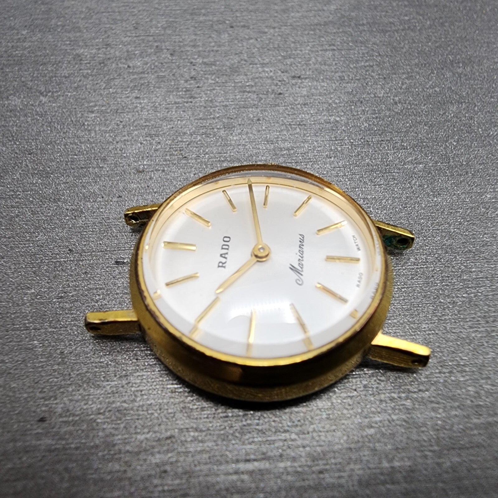 Rado Marianeis Watch Women 24mm White Dial Gold Tone Round Manual Wind Runs3