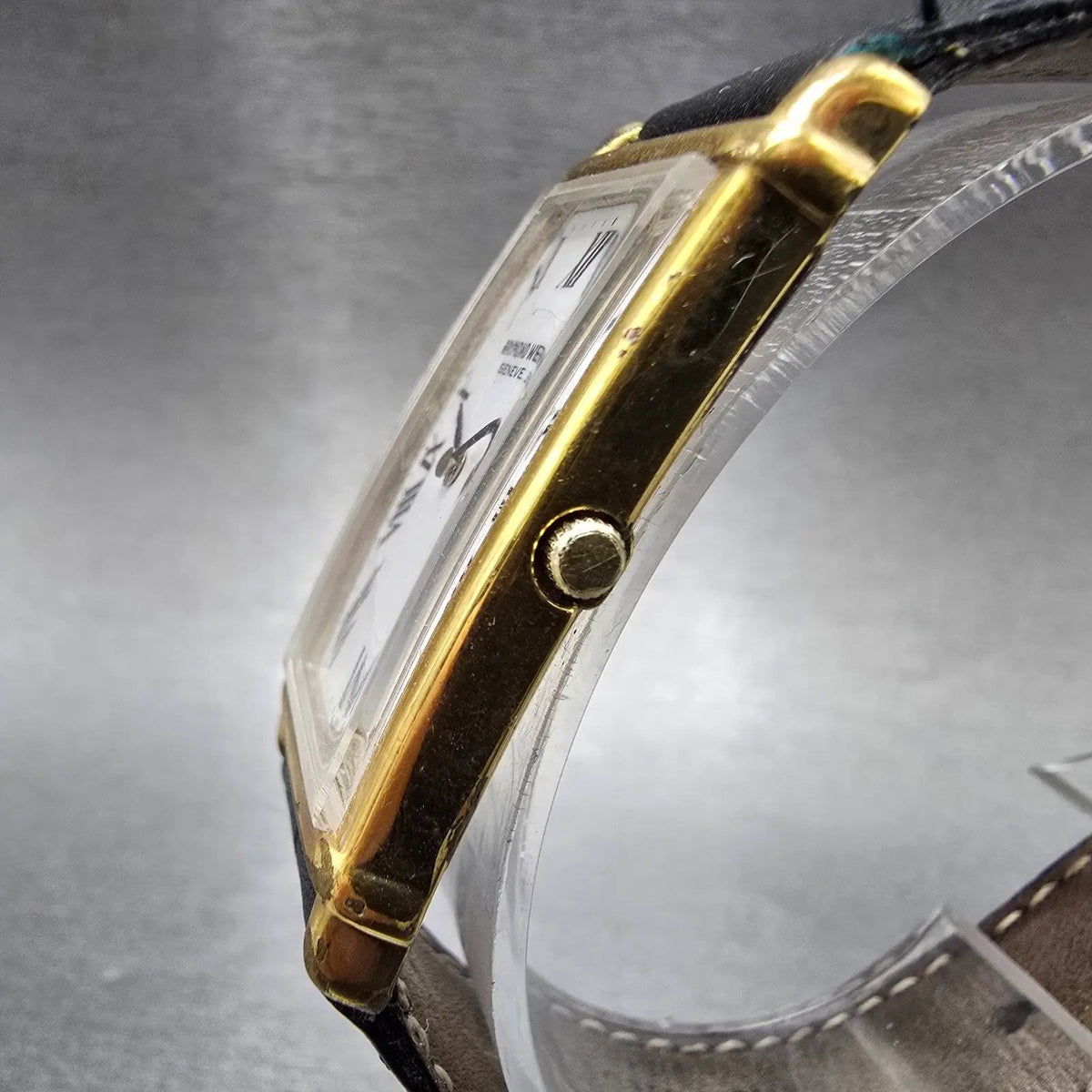 Raymond Weil Tank Watch Unisex 20mm White Dial Gold Plated 5742 VTG PARTS3