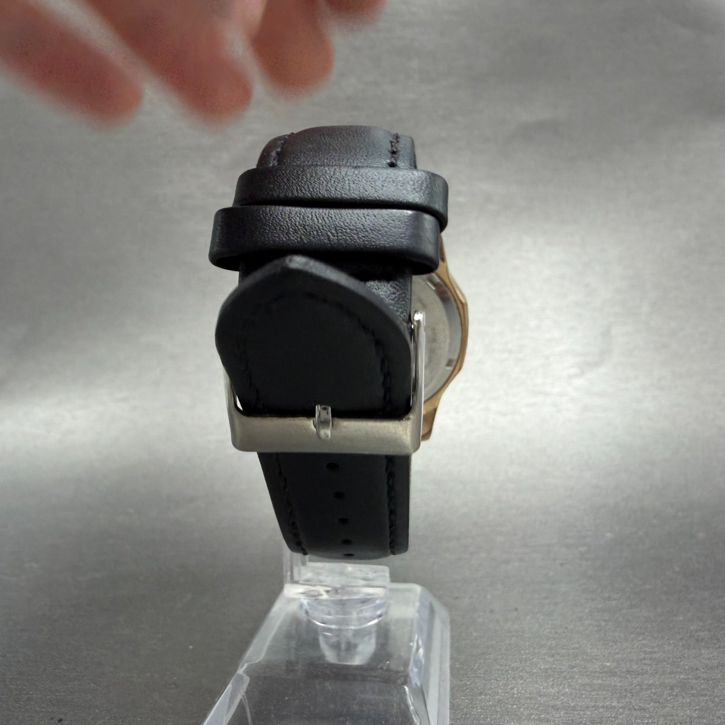 Citizen Eco-Drive Watch Men 42mm Black Dial Rose Gold Date Small Seconds Runs7