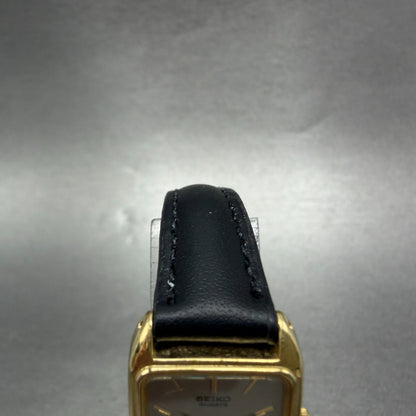 Seiko Tank Watch Women 19mm Gray Dial Gold Tone Rectangle 2P20-5E00 New Battery4
