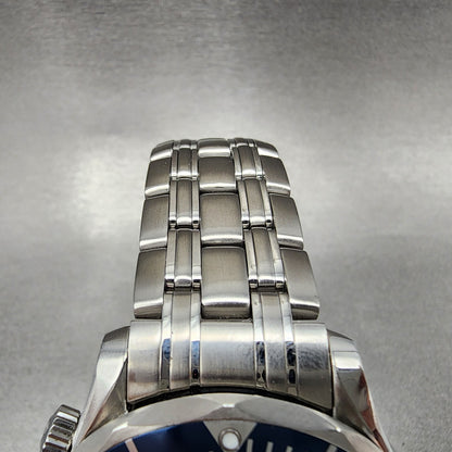 Omega Seamaster 300 Watch Men 41mm Blue Dial Steel Date Automatic Serviced Box