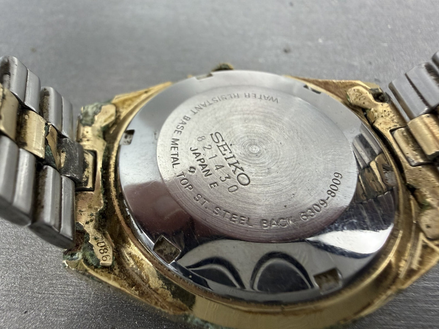 Seiko Automatic Watch Men 38mm Champagne Dial Two Tone Daydate 63098009 Runs11