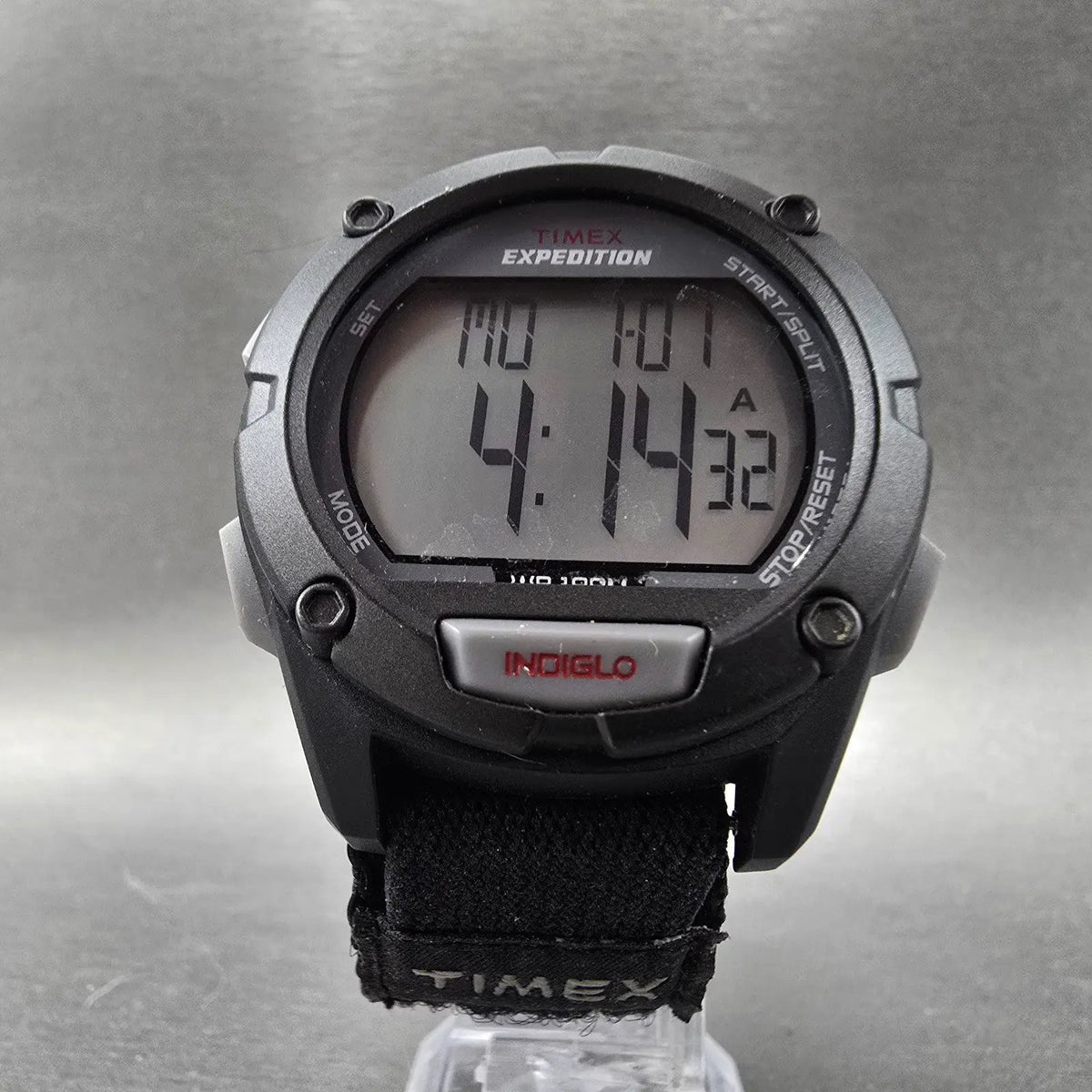 Timex Expedition Digital Watch Men 41mm Black Gray Alarm Chronograph New battery5