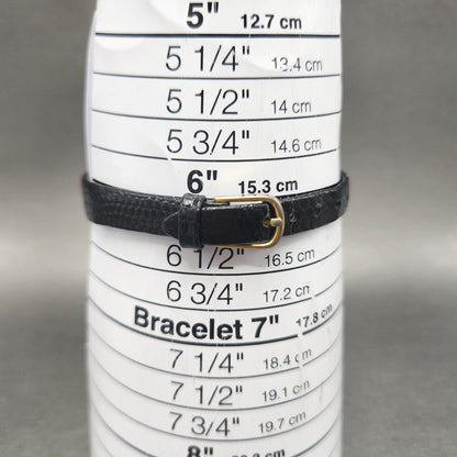 VTG Citizen CQ Watch Women 21mm Black Dial Gold Tone Round 3220914864 New Batt9