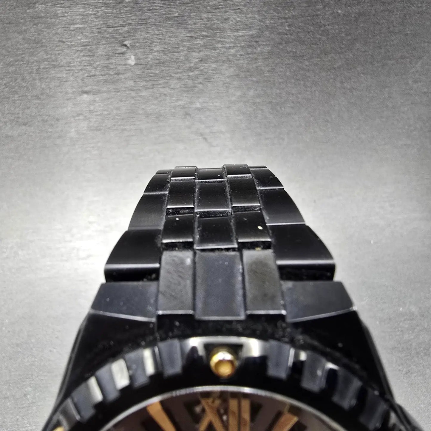 Bulova Automatic Harley Davidson Watch Men 43mm Skeleton Dial Black Tone Runs4