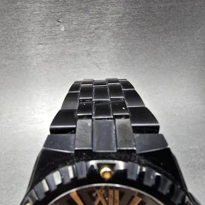 Bulova Automatic Harley Davidson Watch Men 43mm Skeleton Dial Black Tone Runs4