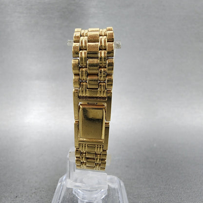 Seiko Tank Watch Women 18mm White Dial Gold Tone Rectangle V4015129 New Battery7