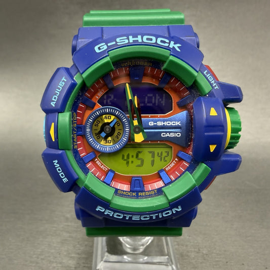 Casio G-Shock GA-400 Hyper Color Watch Men 51mm Analog Digital Blue Green Red0