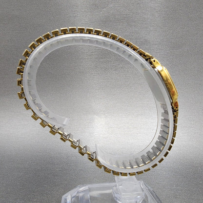 VTG Seiko Watch Women 17mm White Dial Gold Tone Rectangle 1N005K29 New Battery8