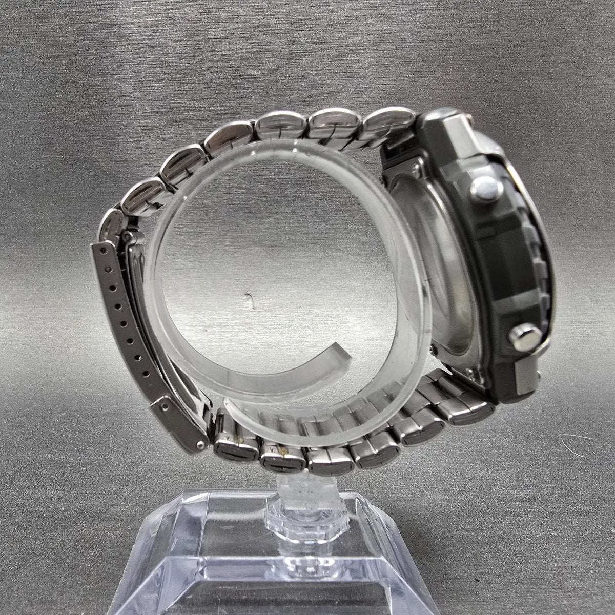 Casio Duro 200 Watch Men 43mm Gray Silver Analog Digital DRO-207 New Battery JDM8