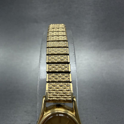 Seiko Watch Women 17mm Champagne Dial Gold Tone Oval 2c205539 New Battery4