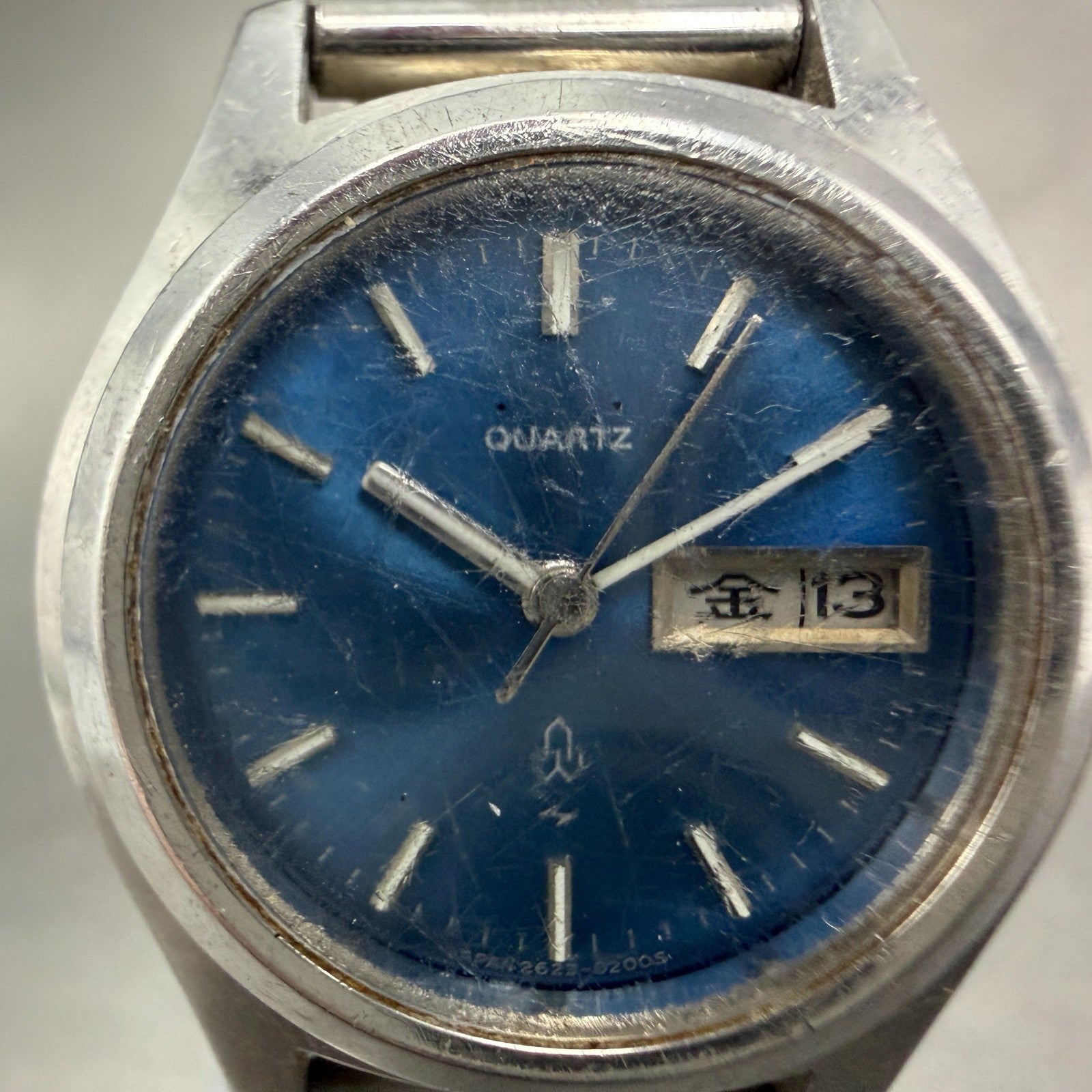 Seiko Watch Women 25mm Blue Dial Silver Tone Daydate 2623-0770 New Battery1
