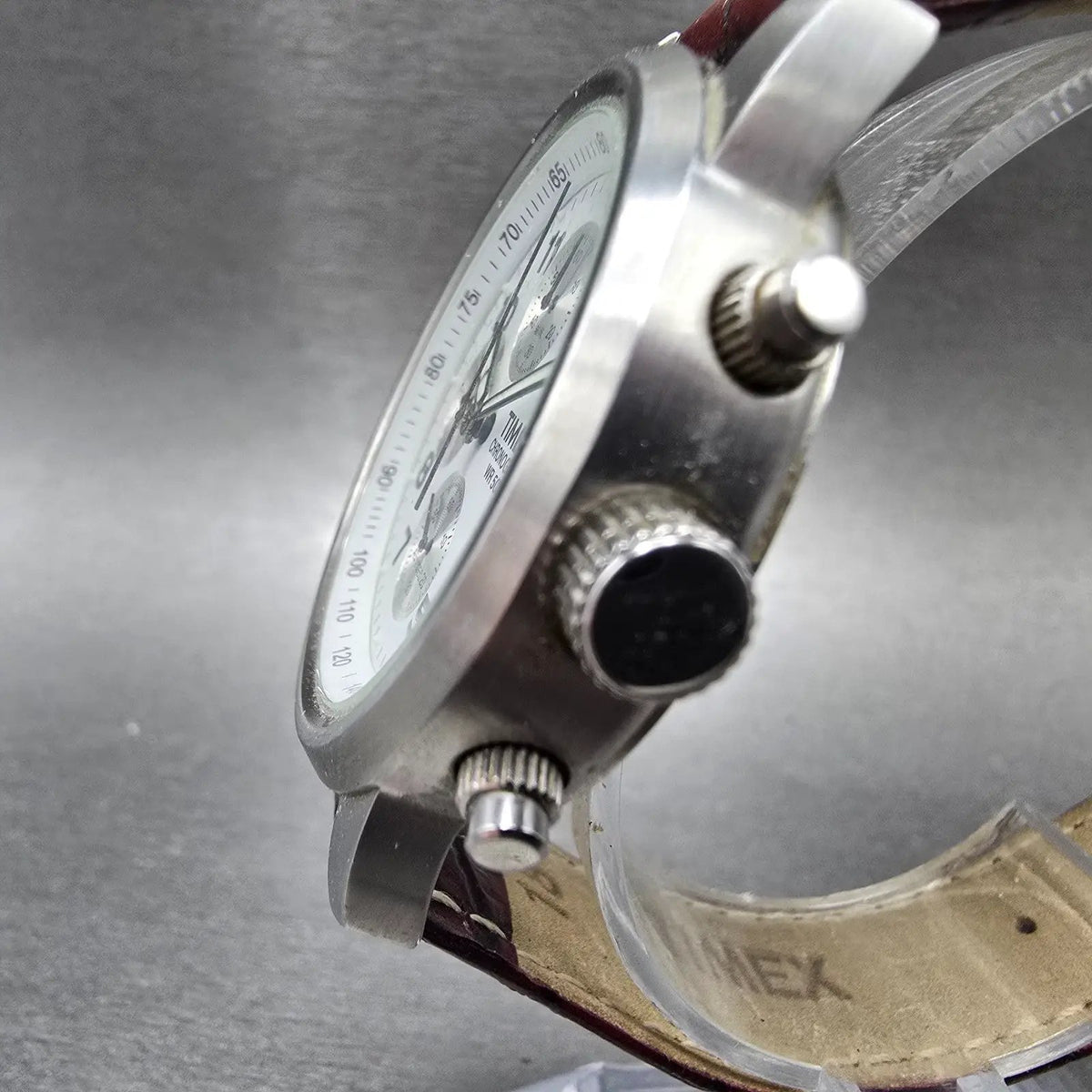 Timex Chronograph H1 Watch Men 38mm White Dial Silver Date Round SR927 New Bath2