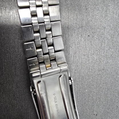 Seiko Bracelet 20mm Stainless Steel Two Tone Tri Folding Clasp VTG Japan7