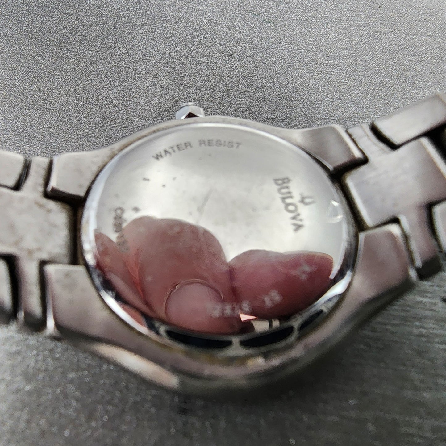 Bulova Watch Women 26mm Blue Dial Steel Diamond Date Round 96R02 New Battery9