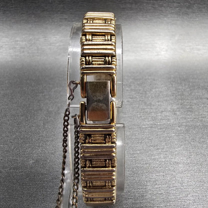 Seiko Watch Women 13mm Gold Dial Gold Tone Oval 1E20-5179 New Battery Vintage7