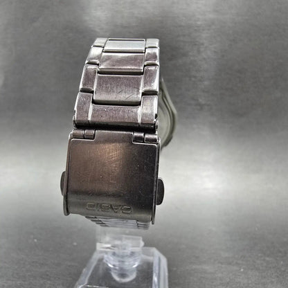 Casio Wave Ceptor Watch Men 42mm White Dial Steel Solar Analog Digital Works JDM7