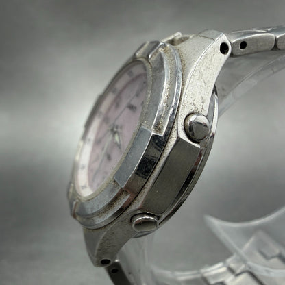 Casio Waveceptor Watch Women 30mm Purple Dial Silver Tone Round LWQ-150 Runs2