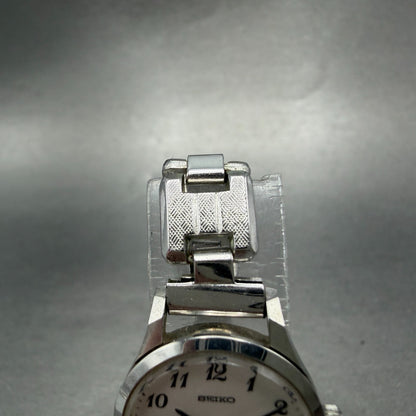 Seiko Watch Women 21mm Silver Dial Silver Tone Round 2220-0020 Manual Runs MFT4