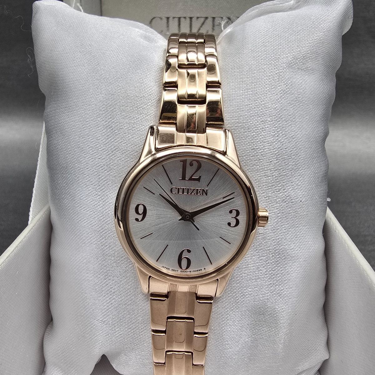 Citizen Watch Women 25mm Silver Dial Rose Gold Round EX0293-51A New Battery0