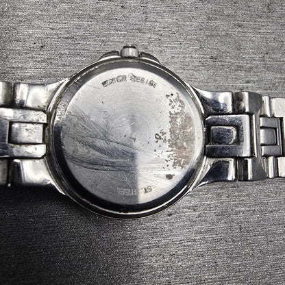 Bulova Watch Women 25mm White Dial Silver Tone Date Gemmed 96R04 New Battery10