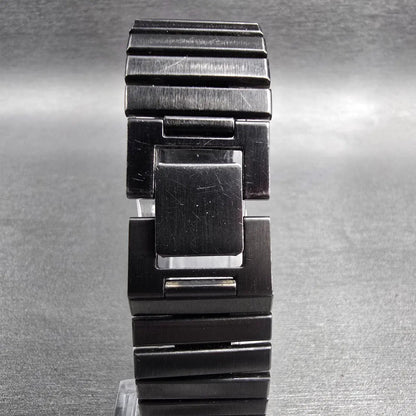Seiko Tank Watch Men 26mm Silver Dial Two Tone Rectangle 5E20-5A40 New Battery7