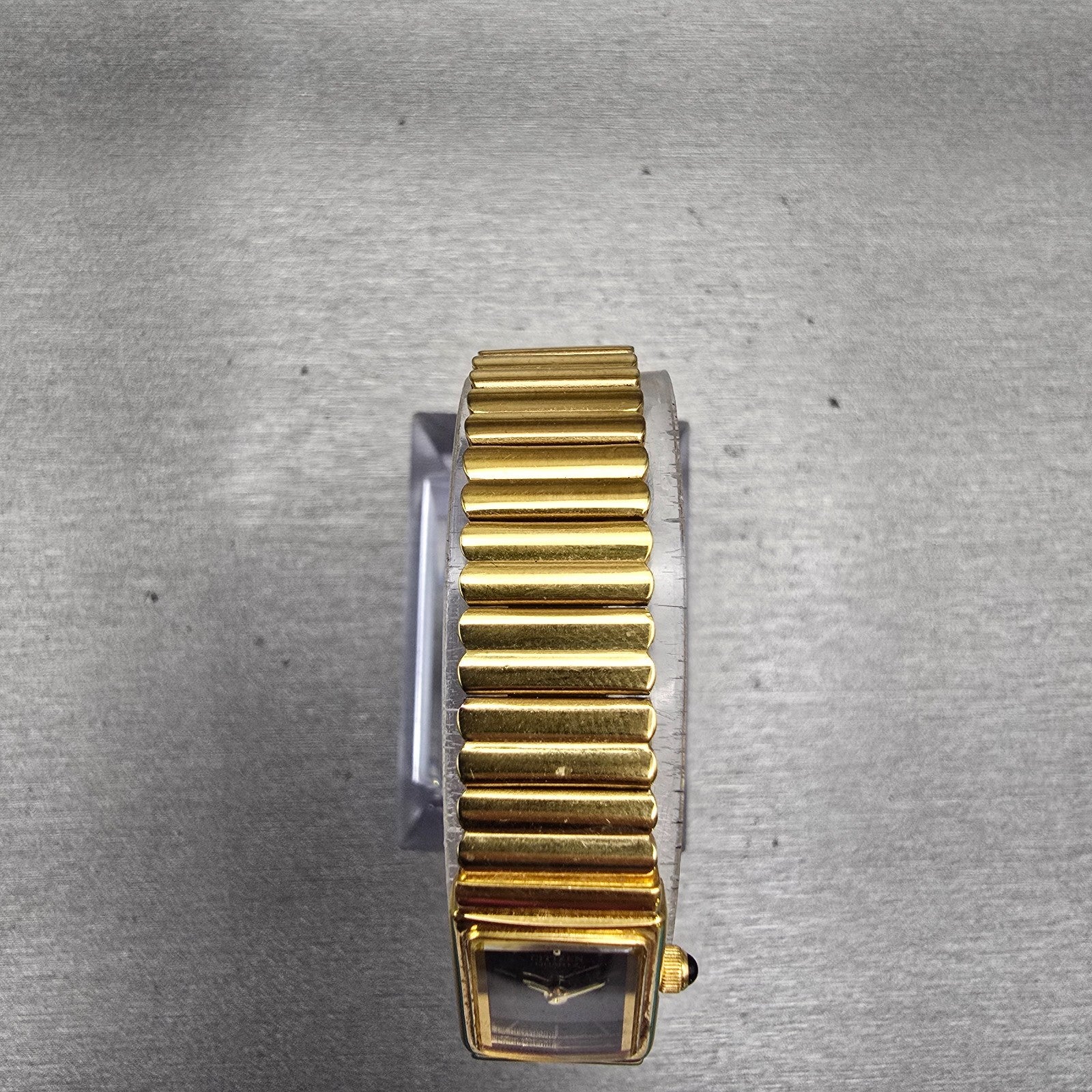 Citizen CQ Watch Women 13mm Black Dial Gold Tone Rectangle 2200-S11917 New Batt4