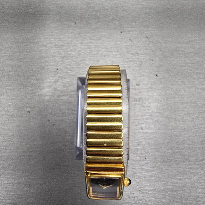 Citizen CQ Watch Women 13mm Black Dial Gold Tone Rectangle 2200-S11917 New Batt4